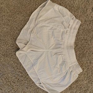 white lululemon shorts